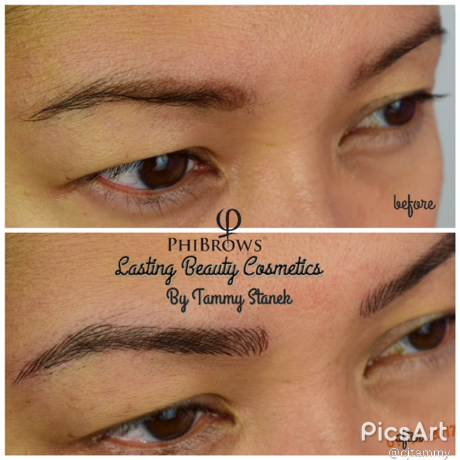 Microblading eyebrows by Lasting Beauty Cosmetics